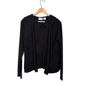 Fashion Bug | Black Cardigan Sweater Set Size L